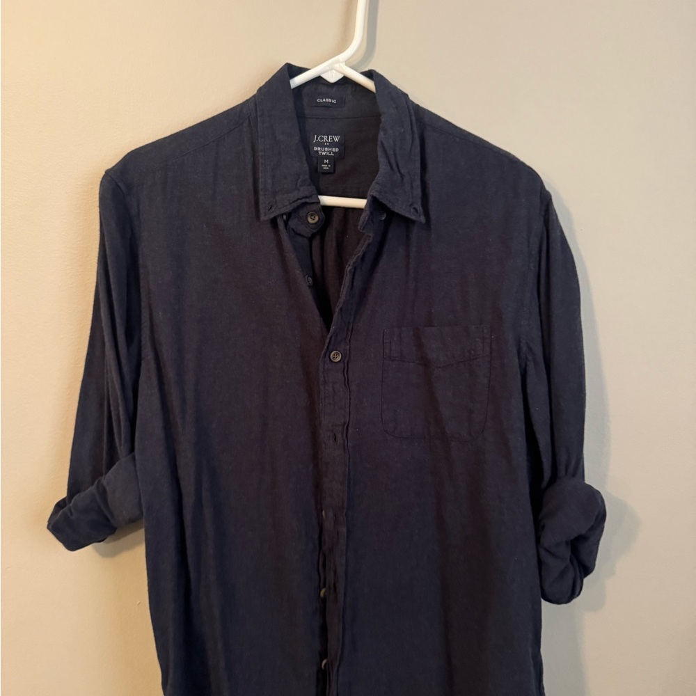 J. Crew Men's Dark Blue Casual Shirt